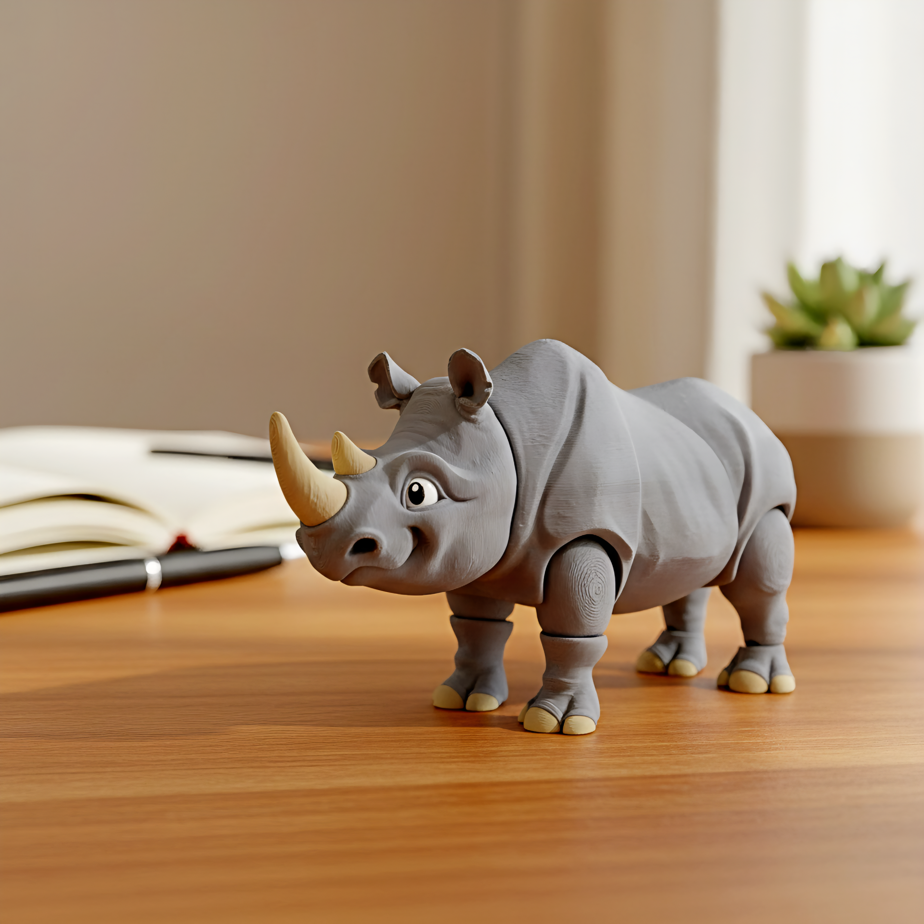 Rhino - Articulated Flexi Safari Animal