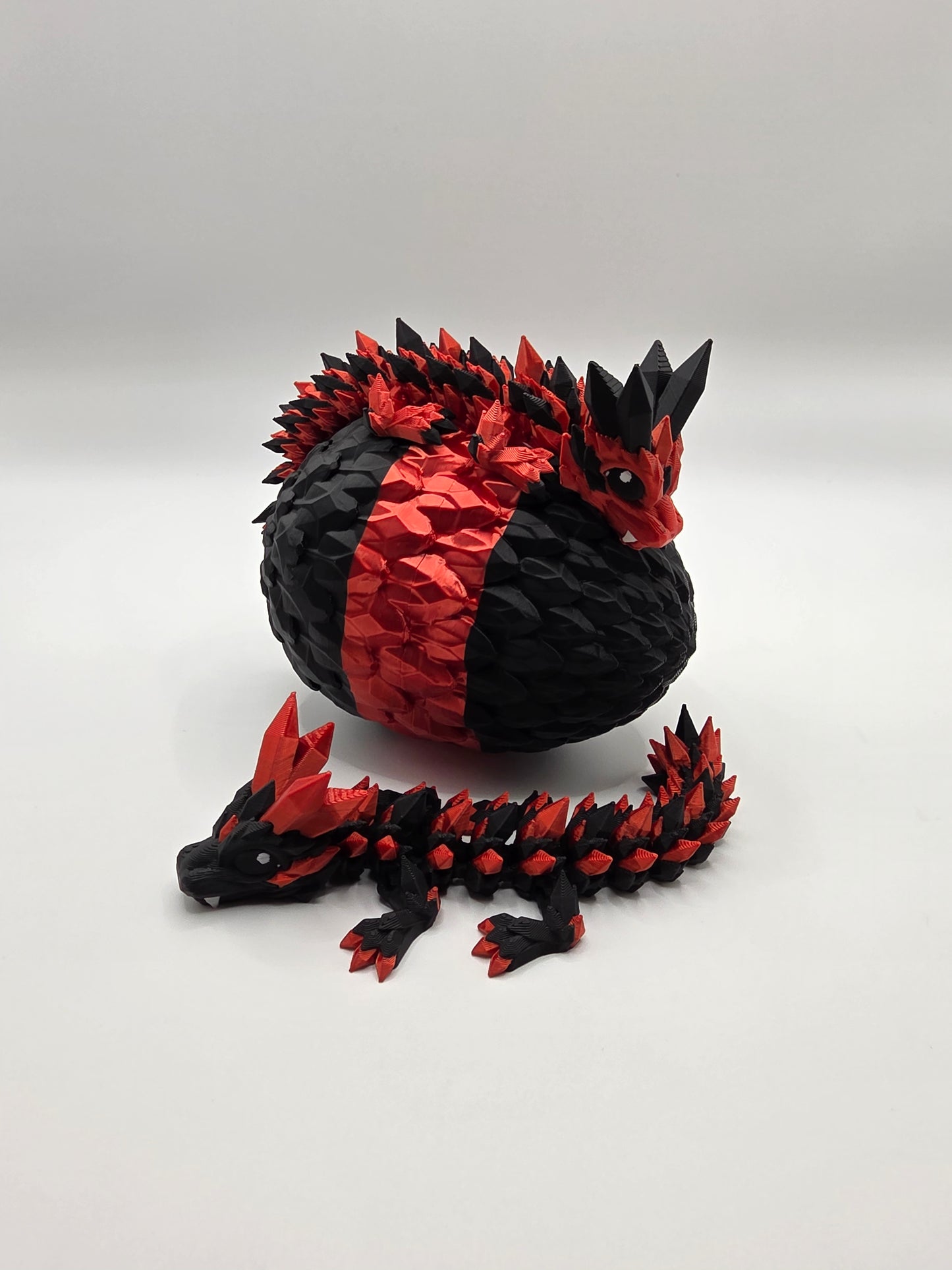 Crystal Baby Dragons – Articulated Flexi Collectible – Red with Black