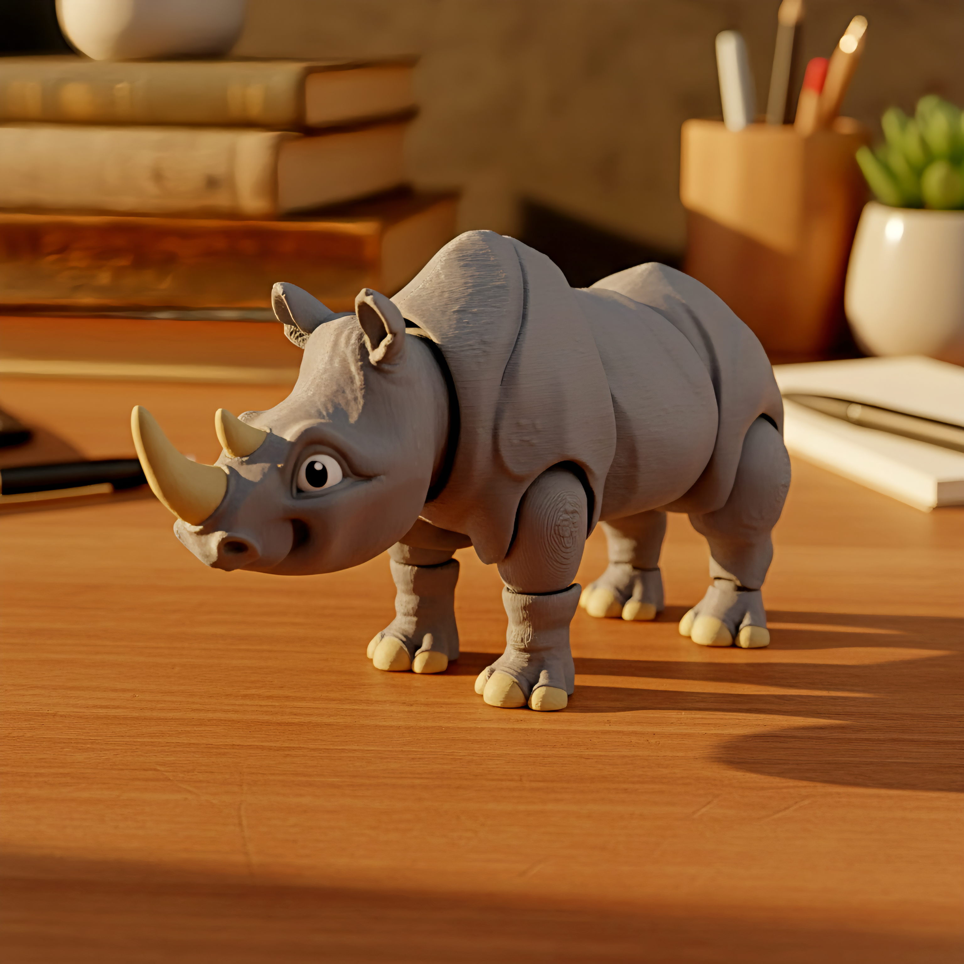 Rhino - Articulated Flexi Safari Animal