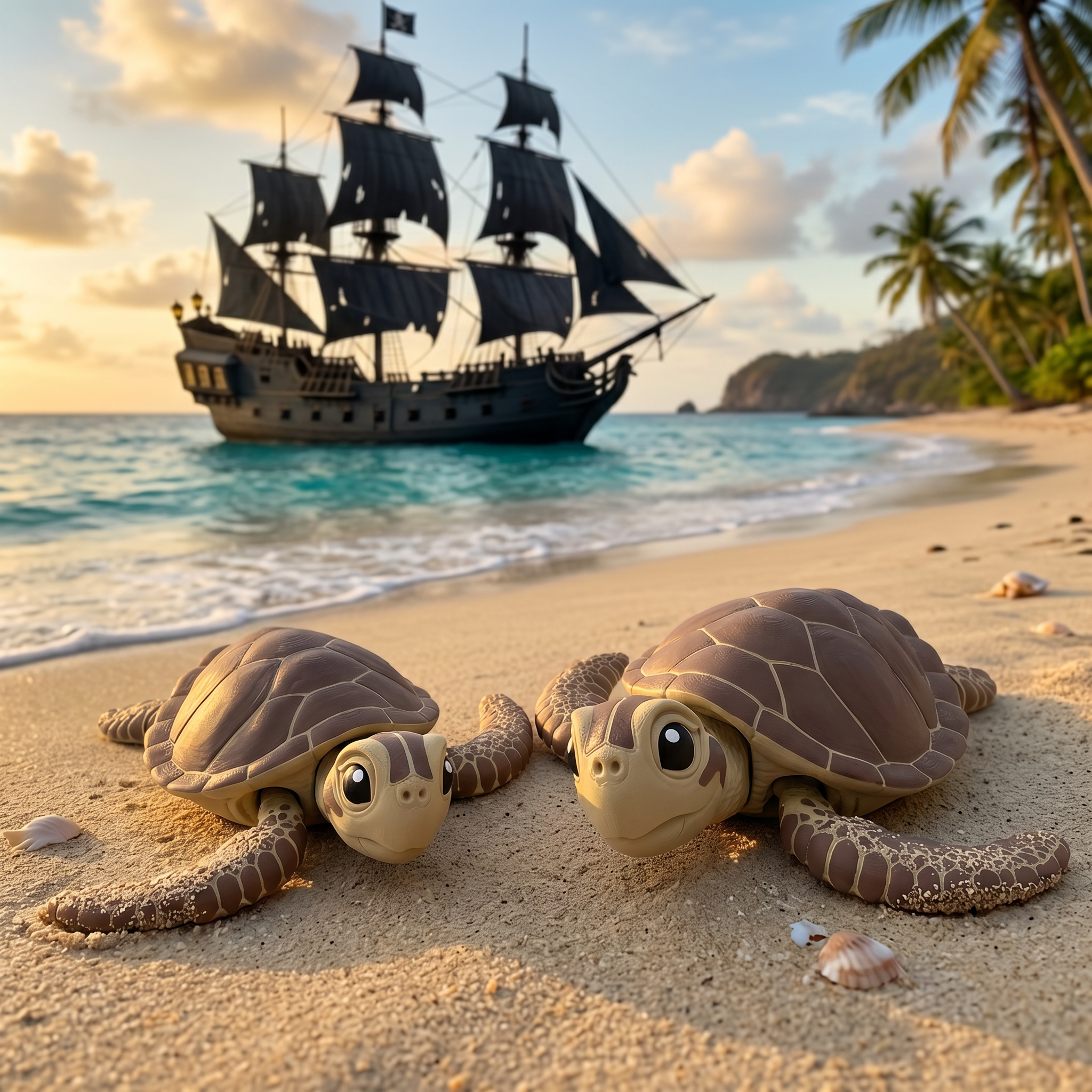 Sea Turtle - Articulated Flexi Sea Animal