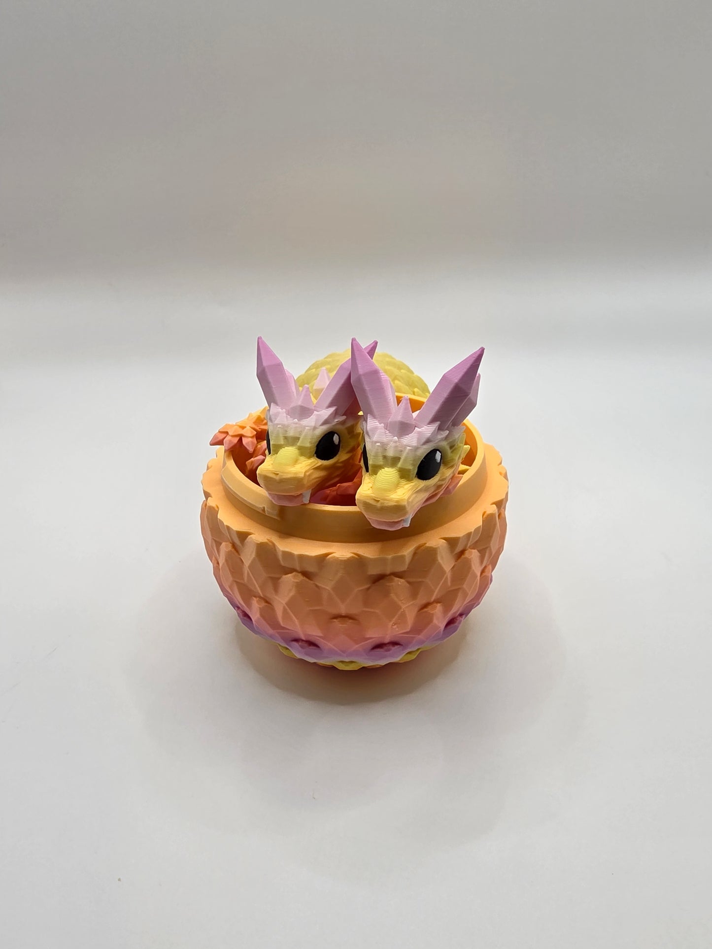 Crystal Baby Dragons With Egg - Articulated Flexi - Sunlit Pedal