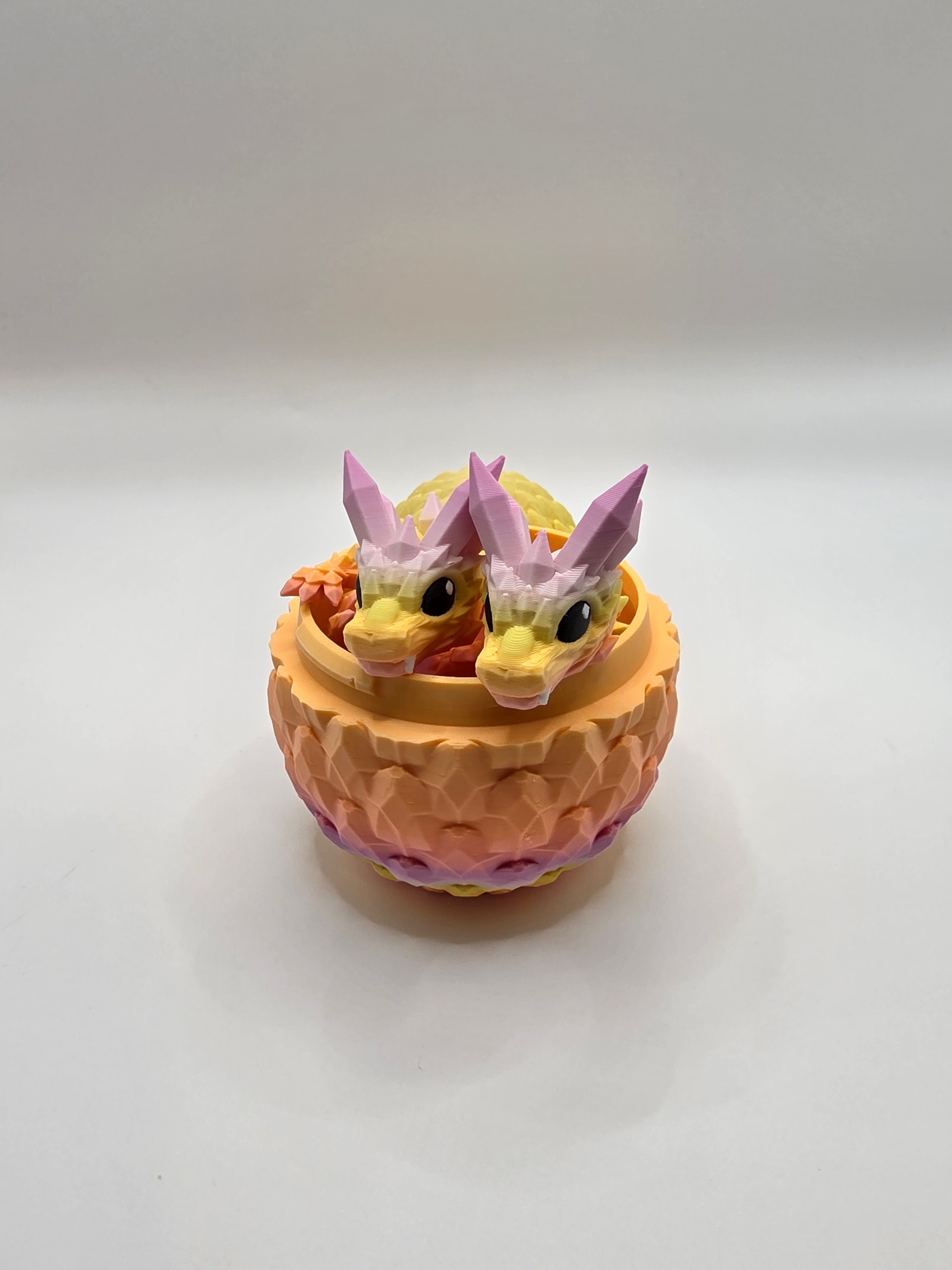 Crystal Baby Dragons With Egg - Articulated Flexi - Sunlit Pedal
