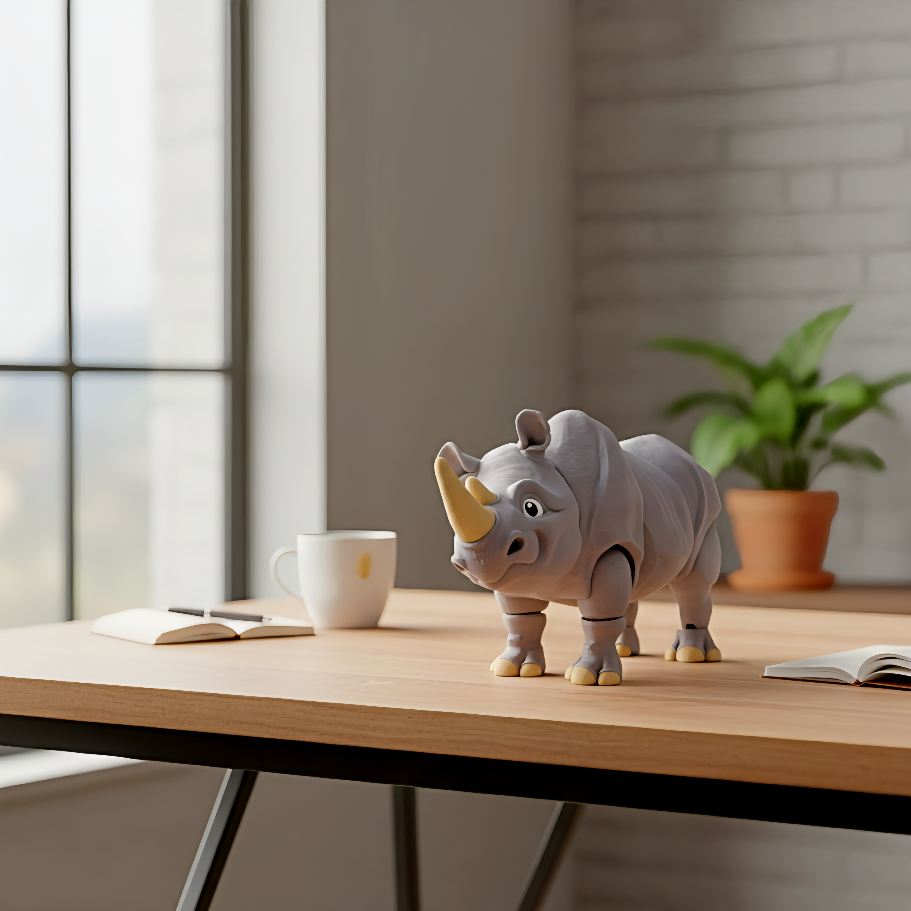 Rhino - Articulated Flexi Safari Animal