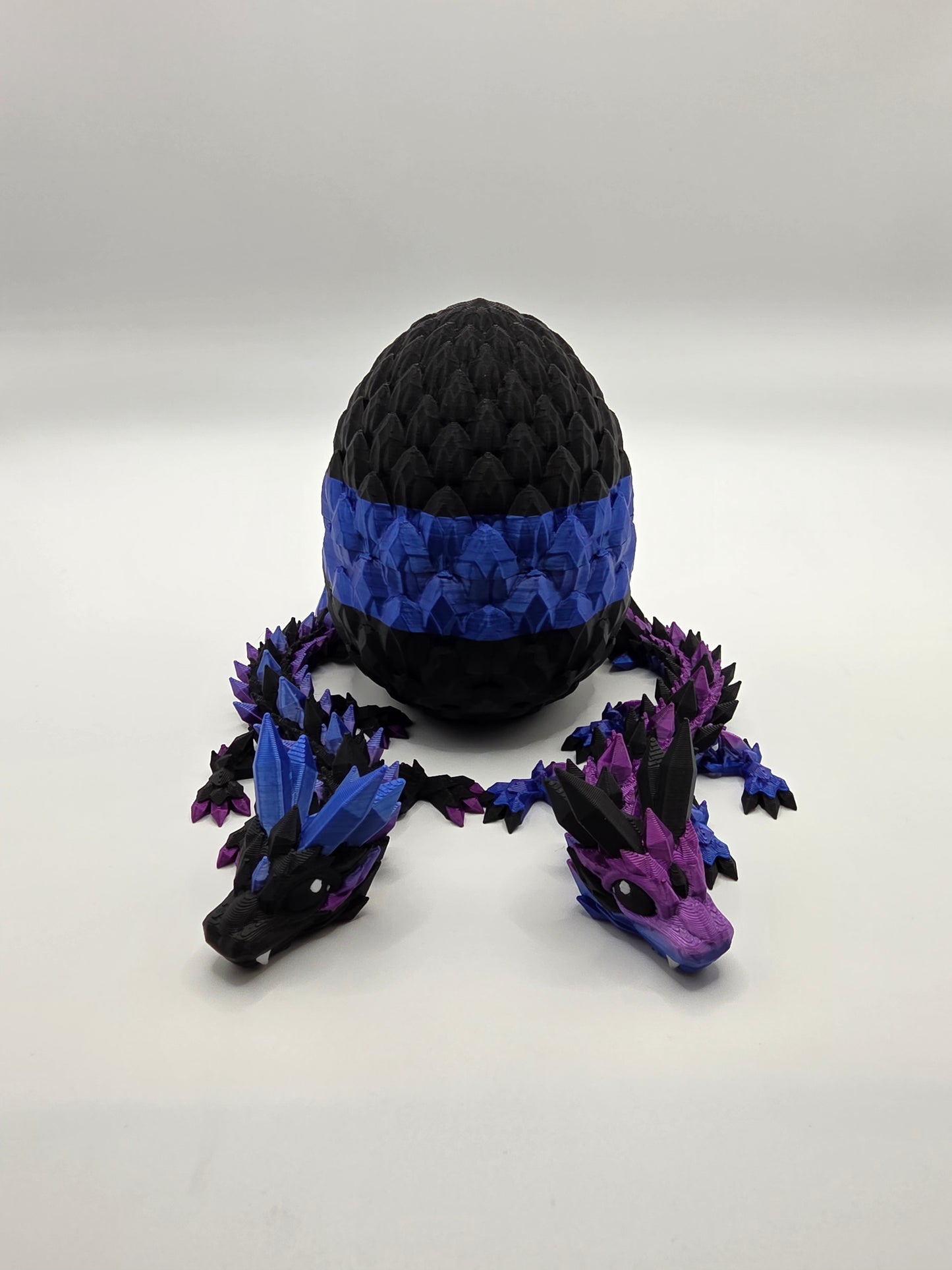 Crystal Baby Dragons – Articulated Flexi Collectible – Dual Purple and Blue with Black