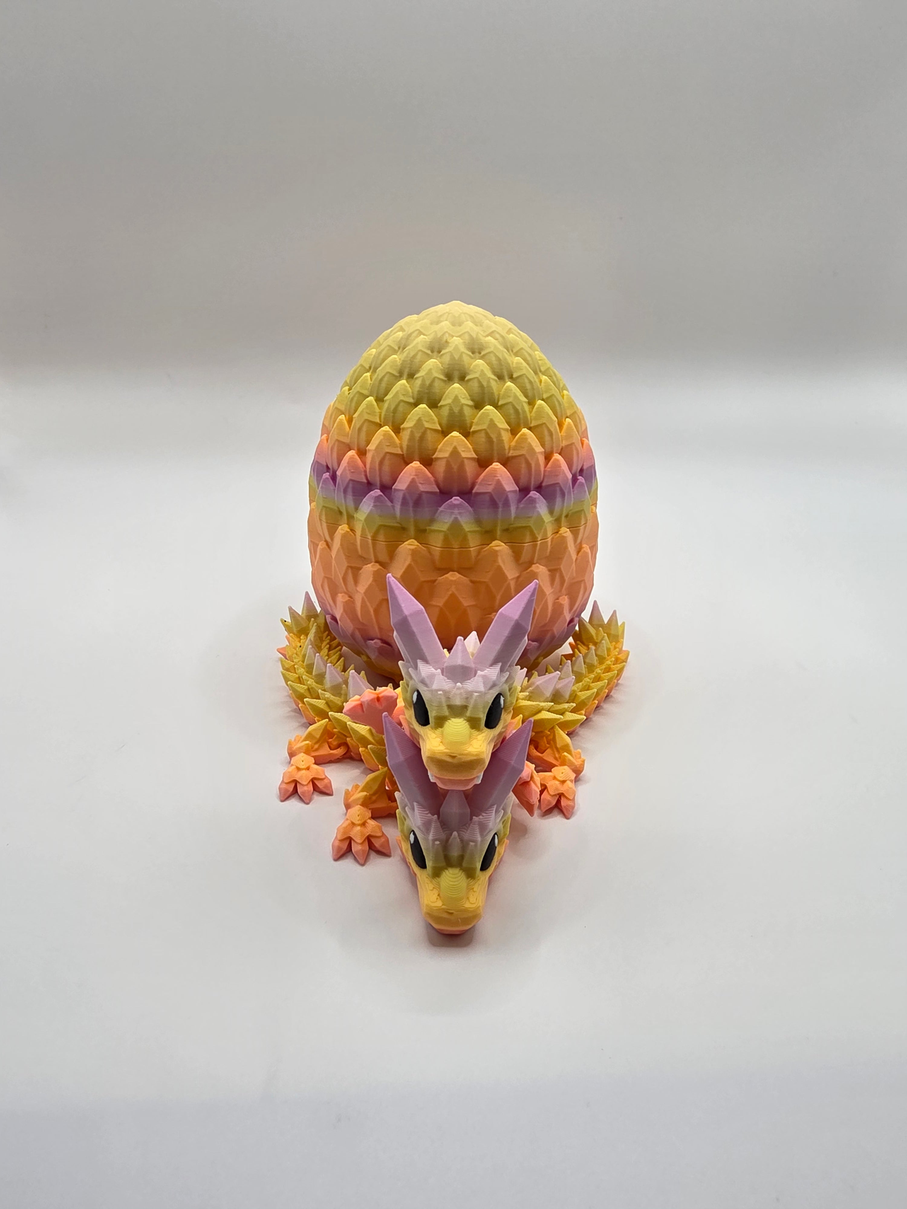 Crystal Baby Dragons With Egg - Articulated Flexi - Sunlit Pedal