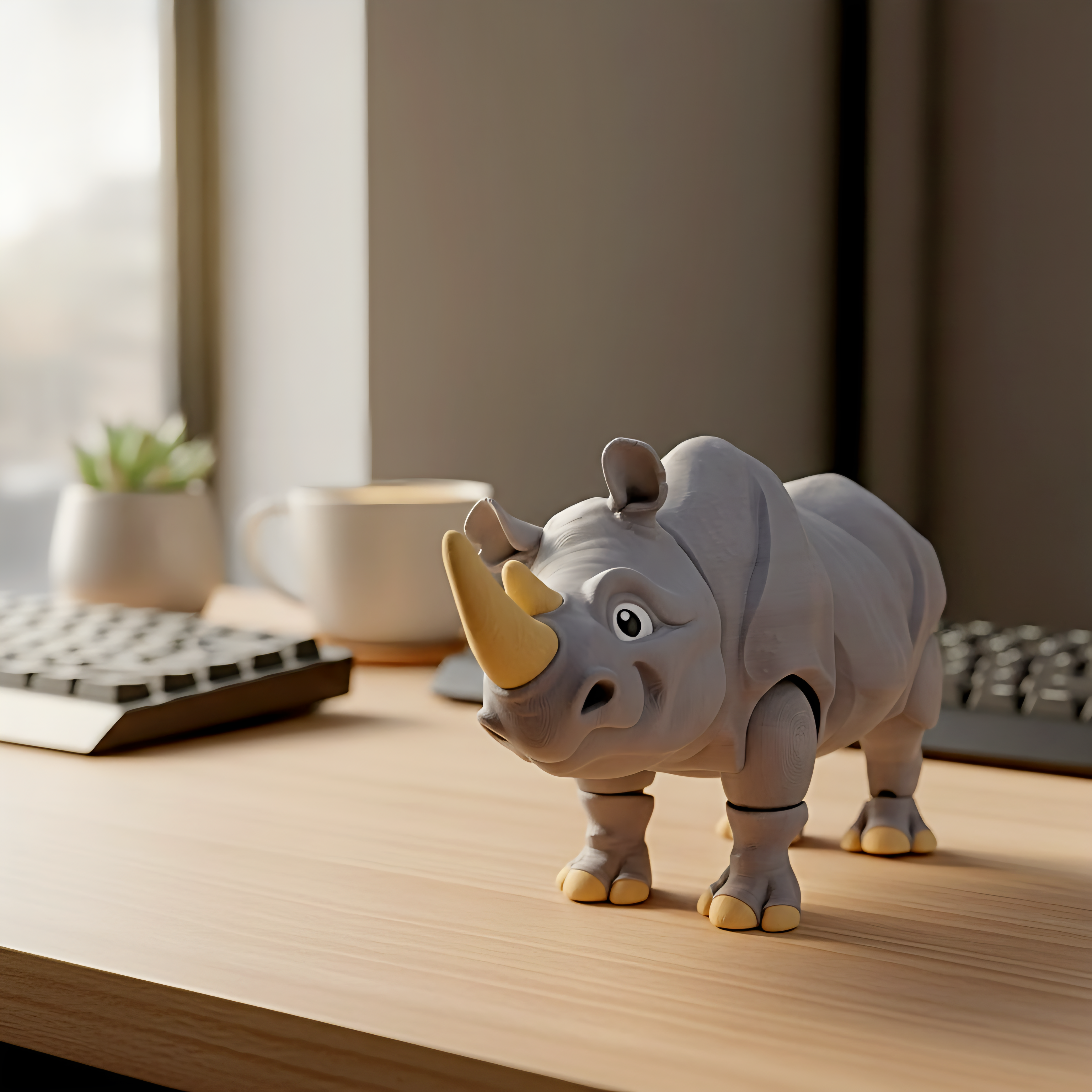 Rhino - Articulated Flexi Safari Animal